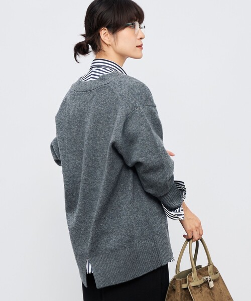 NOLLEY’S(ノーリーズ)の「【WEB限定アイテム】2WAY長めVネックカーディガン(カーディガン/ボレロ・レディース・ベビーピンク/ライトブルー/ブラック/チャコールグレー・FREE)」の11枚目の写真