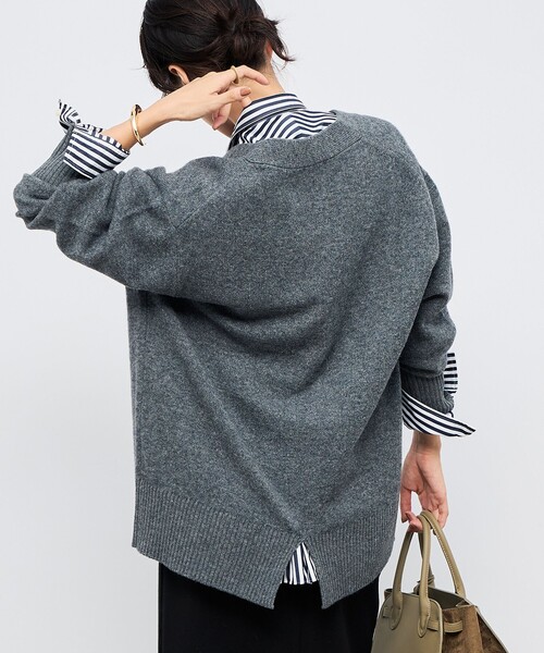 NOLLEY’S(ノーリーズ)の「【WEB限定アイテム】2WAY長めVネックカーディガン(カーディガン/ボレロ・レディース・ベビーピンク/ライトブルー/ブラック/チャコールグレー・FREE)」の13枚目の写真