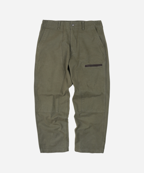 FRIZMWORKS(フリズムワークス)の「HEAVY CANVAS DESTROYED DOUBLE KNEE PANTS _ OLIVE(その他パンツ・メンズ・その他・SMALL/MEDIUM/LARGE/X-LARGE)」の1枚目の写真