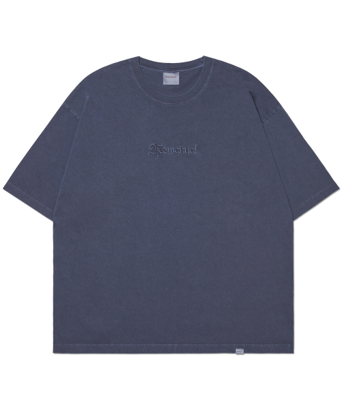 NOMANUAL(NOMANUAL)の「EMBROIDERED LOGO T-SHIRT - WASHED NAVY(Tシャツ/カットソー・レディース・その他・X-LARGE/SMALL/MEDIUM/LARGE)」の1枚目の写真