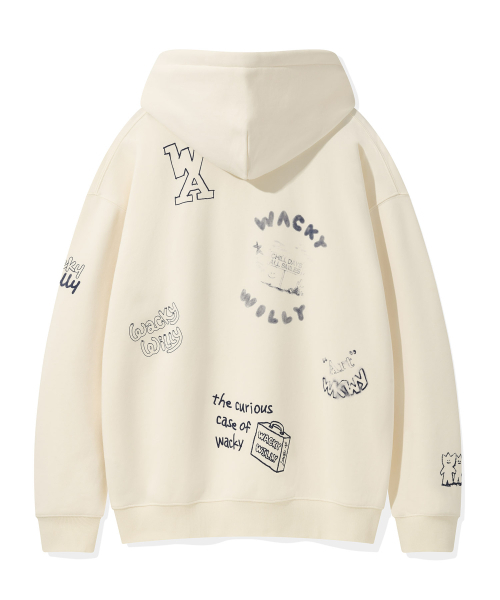Wacky WiLLy(ワッキーウィリー)の「スプレイグラフィックフードスウェットクリーム(パーカー・レディース・その他・SMALL/MEDIUM/LARGE/X-LARGE)」の3枚目の写真