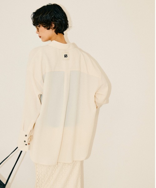 null.(ヌル)の「ビッグポケットシャツ(シャツ/ブラウス・レディース・ネイビー/アイボリー・F)」の21枚目の写真