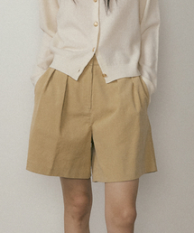 corduroy half pants-beige