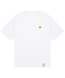 [UNISEX-24]ドローイングドット半袖Tシャツ_ホワイト