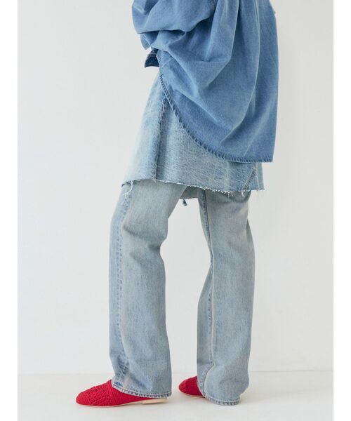 Ungrid(アングリッド)の「ハイウエストロールアップスリムデニム(デニムパンツ・レディース・インディゴブルー/ブルー・24inch/25inch/26inch)」の21枚目の写真