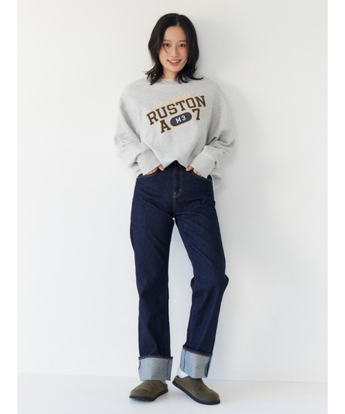 Ungrid(アングリッド)の「ハイウエストロールアップスリムデニム(デニムパンツ・レディース・インディゴブルー/ブルー・24inch/25inch/26inch)」の5枚目の写真