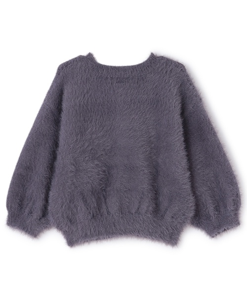 petit main（プティマイン）の「【リンク】シャギーニットカーディガン（カーディガン/ボレロ・キッズ・チャコール/アイボリー/ライトピンク・L(120-130cm)/S(80-90cm)/M(100-110cm)）」の9枚目の写真