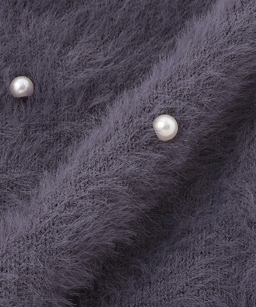 petit main（プティマイン）の「【リンク】シャギーニットカーディガン（カーディガン/ボレロ・キッズ・チャコール/アイボリー/ライトピンク・L(120-130cm)/S(80-90cm)/M(100-110cm)）」の12枚目の写真