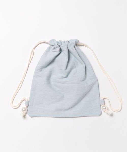 VIBGYOR（ヴィブジョー）の「Liaa/デニム ナップサック リュック A18714（バックパック/リュック・レディース・ライトブルー・FREE）」の7枚目の写真