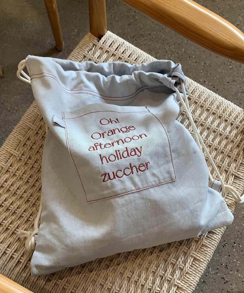 VIBGYOR（ヴィブジョー）の「Liaa/デニム ナップサック リュック A18714（バックパック/リュック・レディース・ライトブルー・FREE）」の4枚目の写真