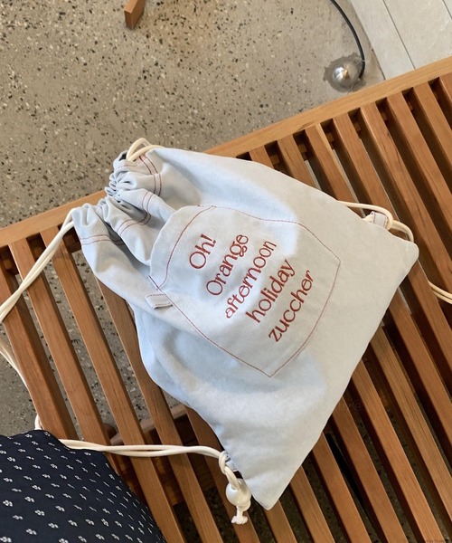 VIBGYOR（ヴィブジョー）の「Liaa/デニム ナップサック リュック A18714（バックパック/リュック・レディース・ライトブルー・FREE）」の6枚目の写真