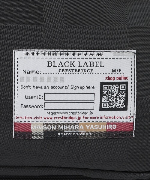 BLACK LABEL CRESTBRIDGE（ブラックレーベル・クレストブリッジ）の「【Maison MIHARA YASUHIRO】【一部店舗限定】コラボトート（トートバッグ・メンズ・ブラック・FREE）」の8枚目の写真