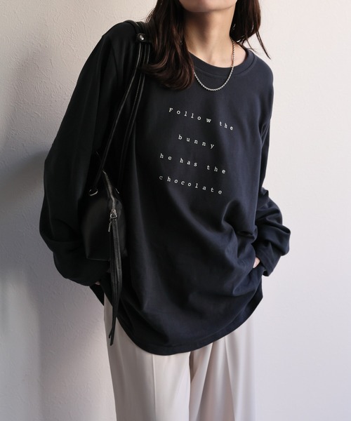 ロゴプリントロンTee / トップス　裏微起毛