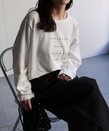 ロゴプリントロンTee / トップス 裏微起毛
