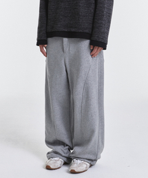 4 Button Extended Baggy Sweatpants (Melange Grey)