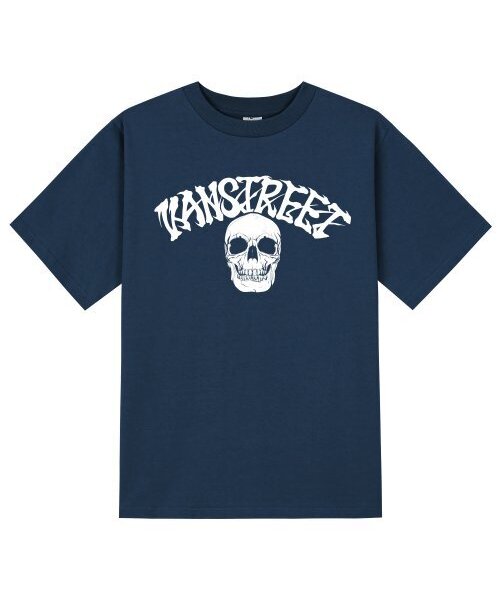 KAN6312(カン6312)の「KTN0168 レタリングオールドスクール半袖Tシャツ - ネイビー(Tシャツ/カットソー・メンズ・その他・SMALL/MEDIUM/LARGE/X-LARGE)」の1枚目の写真