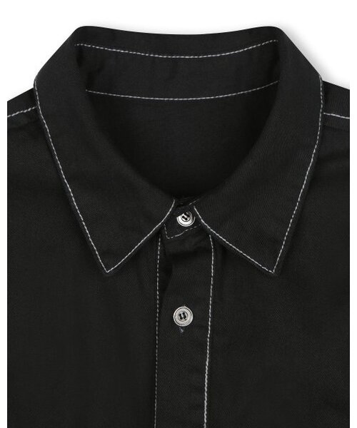 BESLOW(ビースロー)の「WASHED VARSITY DENIM SHIRTS BLACK(シャツ/ブラウス・メンズ・その他・LARGE/MEDIUM/SMALL)」の2枚目の写真