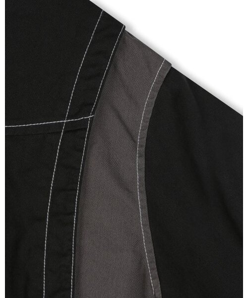 BESLOW(ビースロー)の「WASHED VARSITY DENIM SHIRTS BLACK(シャツ/ブラウス・メンズ・その他・LARGE/MEDIUM/SMALL)」の5枚目の写真