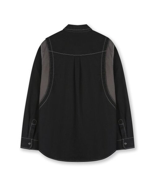 BESLOW(ビースロー)の「WASHED VARSITY DENIM SHIRTS BLACK(シャツ/ブラウス・メンズ・その他・LARGE/MEDIUM/SMALL)」の8枚目の写真