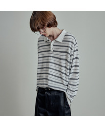 LMOOD（エルムード）の「Sailor Buckle PK Pullover Knit Stripe（MA-1・メンズ）」