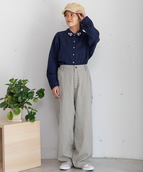 POU DOU DOU（プードゥドゥ）の「ペインターパンツ（その他パンツ・レディース・ネイビー/インディゴブルー/ダークブラウン・M）」の22枚目の写真