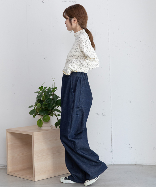 POU DOU DOU（プードゥドゥ）の「ペインターパンツ（その他パンツ・レディース・ネイビー/インディゴブルー/ダークブラウン・M）」の6枚目の写真