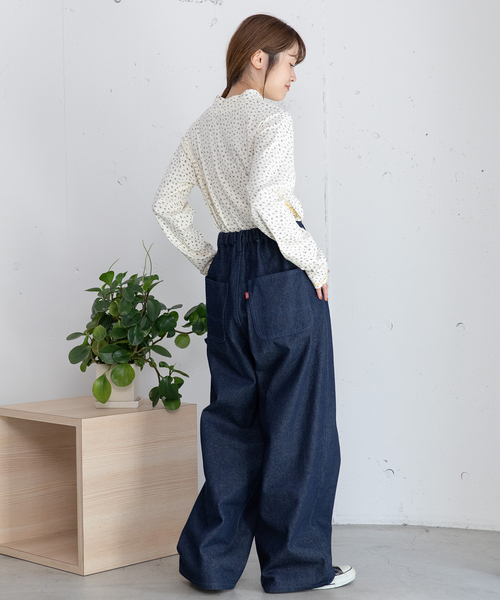 POU DOU DOU（プードゥドゥ）の「ペインターパンツ（その他パンツ・レディース・ネイビー/インディゴブルー/ダークブラウン・M）」の8枚目の写真