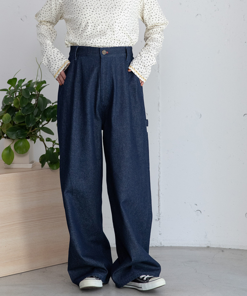 POU DOU DOU（プードゥドゥ）の「ペインターパンツ（その他パンツ・レディース・ネイビー/インディゴブルー/ダークブラウン・M）」の9枚目の写真