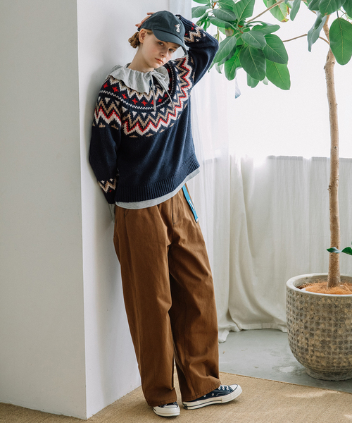 POU DOU DOU（プードゥドゥ）の「ペインターパンツ（その他パンツ・レディース・ネイビー/インディゴブルー/ダークブラウン・M）」の21枚目の写真