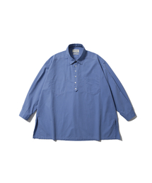 ANGLAN | Pullover Side-Slit Shirt - Blue(シャツ/ブラウス)
