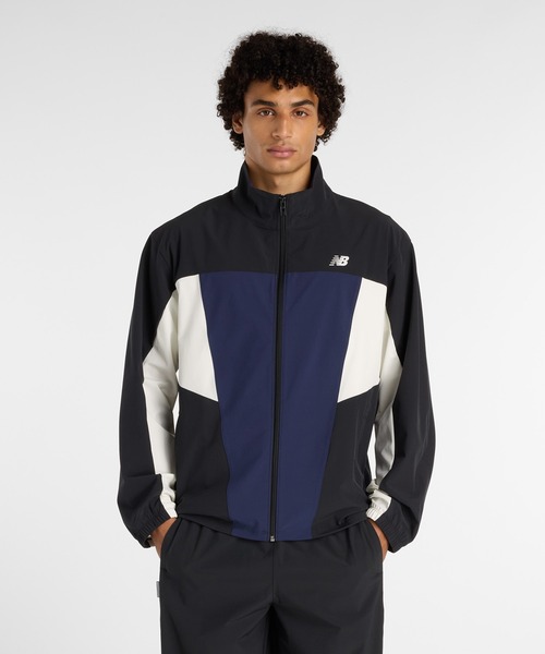 NEW BALANCE（ニューバランス）の「ウーブントラックジャケット（ジャージ・メンズ・ライトグレー/ブラック・SMALL/MEDIUM/LARGE/X-LARGE/XX-LARGE）」の2枚目の写真