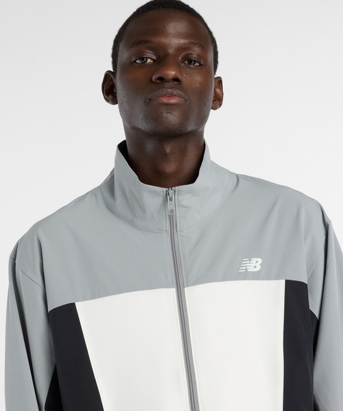 NEW BALANCE（ニューバランス）の「ウーブントラックジャケット（ジャージ・メンズ・ライトグレー/ブラック・SMALL/MEDIUM/LARGE/X-LARGE/XX-LARGE）」の14枚目の写真