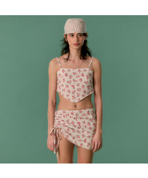 LOOP&LOOP（ループアンドループ）の「スカーフスモーキングビキニトップ[ロッジドット_レッド]（水着）」