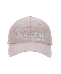 JOEGUSH（ジョーガッシュ）の「Rockstar cat Nylon cap (Baby Pink)（キャップ）」