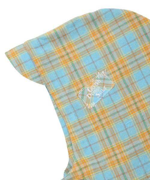 Cavish(カビシ)の「CHECK SHIRT HOODIE BLUE(CV2ESUW320A)(シャツ/ブラウス・レディース・ブルー・MEDIUM/LARGE)」の4枚目の写真