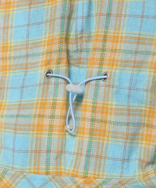 Cavish(カビシ)の「CHECK SHIRT HOODIE BLUE(CV2ESUW320A)(シャツ/ブラウス・レディース・ブルー・MEDIUM/LARGE)」の5枚目の写真