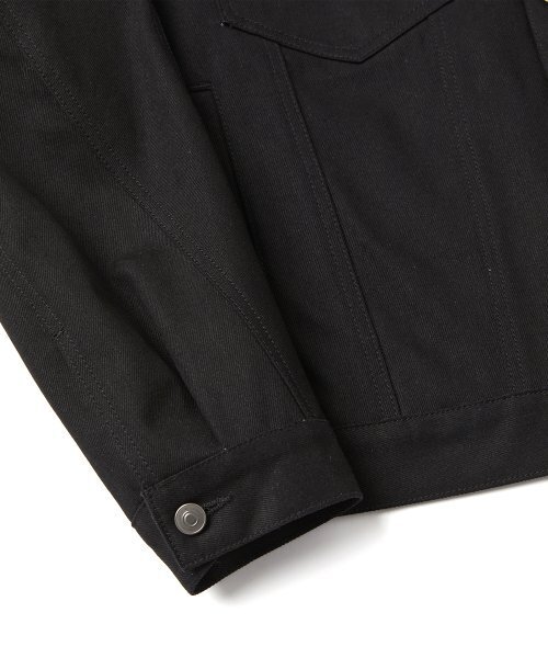 WMC（ダブリューエムシー）の「カーブドデニムトラッカージャケット_BLACK（デニムジャケット・メンズ・ブラック・LARGE/X-LARGE）」の7枚目の写真