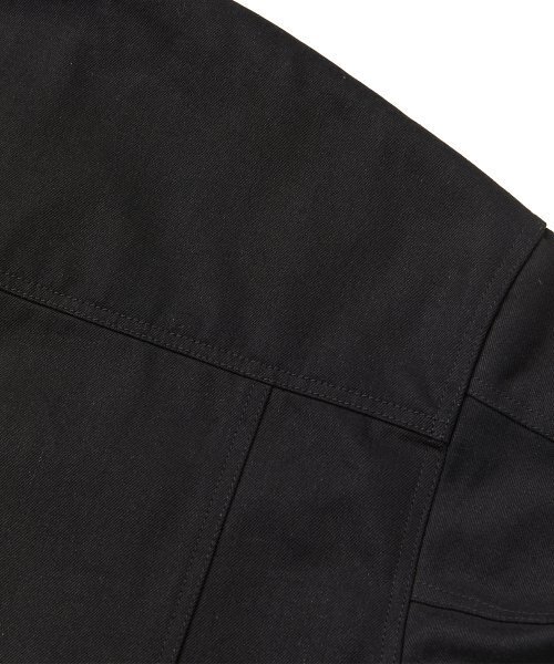 WMC（ダブリューエムシー）の「カーブドデニムトラッカージャケット_BLACK（デニムジャケット・メンズ・ブラック・LARGE/X-LARGE）」の8枚目の写真