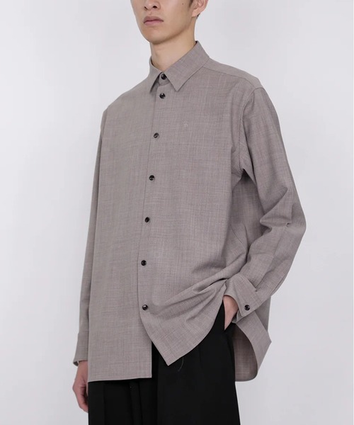 th products(ティーエイチプロダクト)の「【th products】ROMAN / Midsize Shirt(シャツ/ブラウス・メンズ・ブラック/ベージュ・1/2)」の6枚目の写真