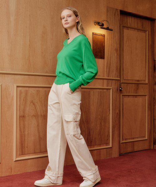 YUPPE（ヨッペ）の「ROLL UP PANTS_BEIGE（その他パンツ・レディース・その他・SMALL/MEDIUM）」の3枚目の写真