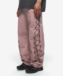 SECONDMONO（セカンドモノローグ）の「ナイロンカーブドパネルサイドストリングパンツ[DPINK]_SEPT035DPINK（スウェットパンツ）」