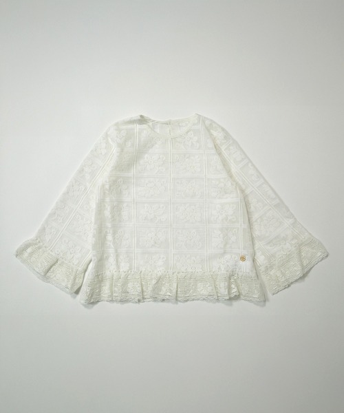 MAKE YOUR DAY（メイクユアデイ）の「ママとおそろいレースブラウス■150.160cm（シャツ/ブラウス・キッズ・ブラック/アイボリー・150/160）」の4枚目の写真