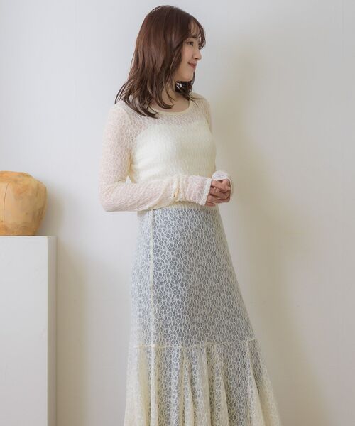 RETRO GIRL(レトロガール)の「レースレイヤードロングOP(ワンピース・レディース・ブラック/ナチュラル・FREE)」の20枚目の写真