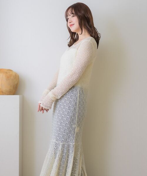 RETRO GIRL(レトロガール)の「レースレイヤードロングOP(ワンピース・レディース・ブラック/ナチュラル・FREE)」の22枚目の写真