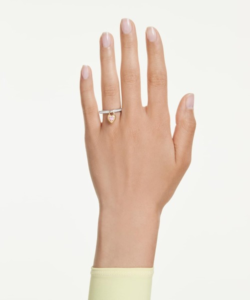 SWAROVSKI(スワロフスキー)の「【公式】【スワロフスキー】Idyllia モチーフのあるリング, ミックスカット, ハート, ミックスメタル仕上げ(リング・レディース・ピンク・50)」の7枚目の写真