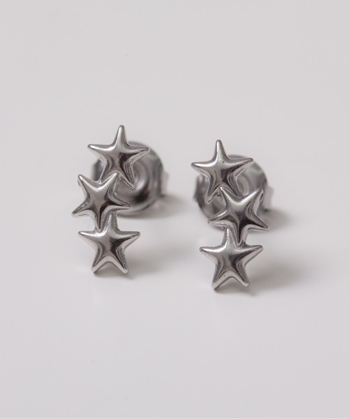 TONE SELECT GOODS(トーンセレクトグッズ)の「【Peony/ピオニー】/ステンレス ミニマム3starピアス(ピアス(両耳用)・レディース・シルバー/ゴールド・FREE)」の7枚目の写真