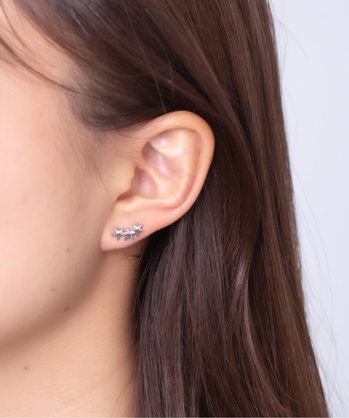 TONE SELECT GOODS(トーンセレクトグッズ)の「【Peony/ピオニー】/ステンレス ミニマム3starピアス(ピアス(両耳用)・レディース・シルバー/ゴールド・FREE)」の3枚目の写真