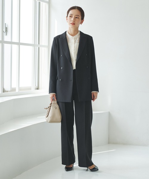 URBAN RESEARCH（アーバンリサーチ）の「カットジャガードバンドカラーシャツ（シャツ/ブラウス・レディース・オフホワイト/ブラック・FREE）」の11枚目の写真