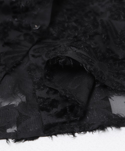 URBAN RESEARCH（アーバンリサーチ）の「カットジャガードバンドカラーシャツ（シャツ/ブラウス・レディース・オフホワイト/ブラック・FREE）」の21枚目の写真