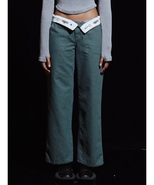 DILETTANTISME(ディレッタンティズム)の「ターンアップロゴベルトローライズパンツ(GR)(その他パンツ・レディース・その他・SMALL/MEDIUM)」の2枚目の写真